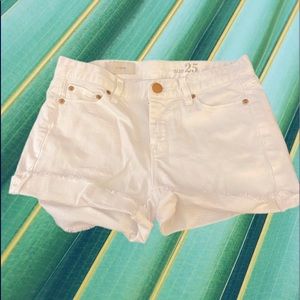 White jean shorts, Jcrew, size 25